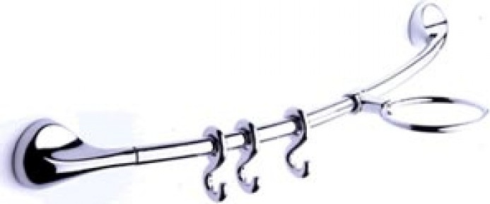 B1272 Держатель полотенца и фена с крючками, COLOMBO MELO Colombo Design