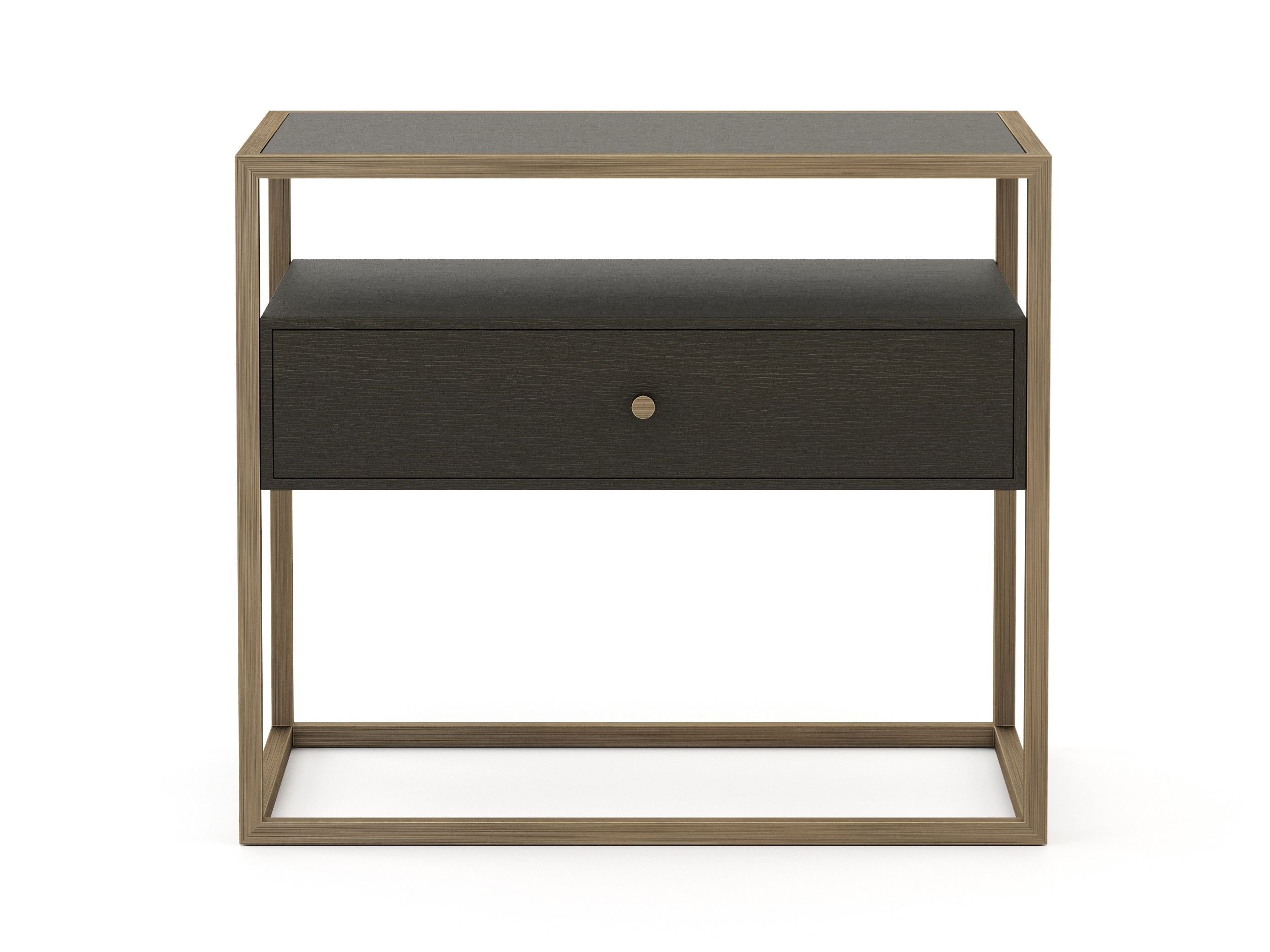 Прямоугольная прикроватная тумбочка из шпона с ящиками Stylish Club мост ARCH-00103665 - Вид №15