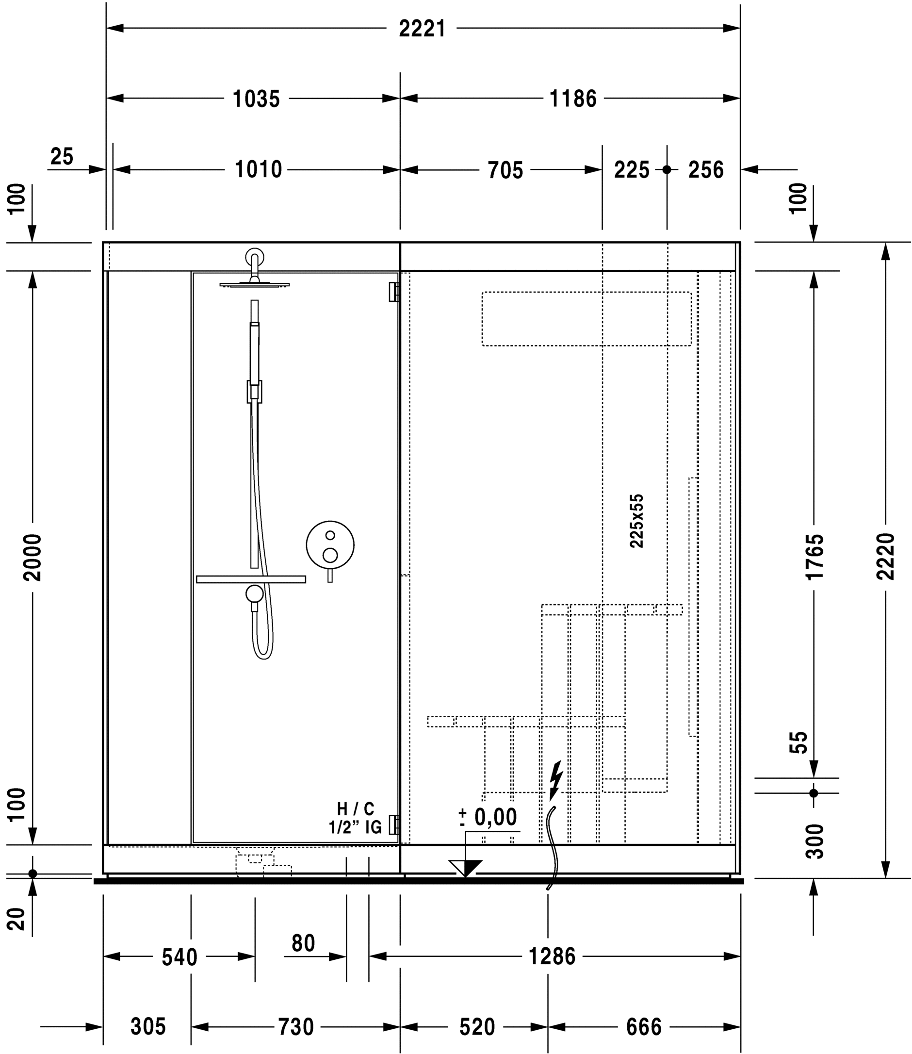 7504..002011000 Inipi Сауна Inipi Ama, отдельно стоящая Белый глянцевый декор Duravit  - Вид №2