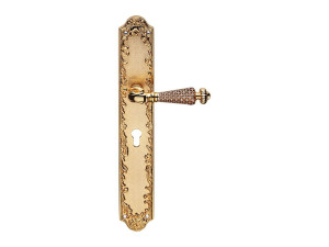 Латунная ручка с кристаллами Swarovski® на пластине