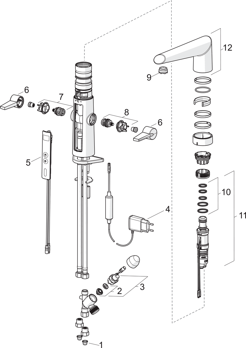 Oras 2727F Смеситель для кухни с клапаном, 230/5 V 2727F Optima Хром  - Вид №6