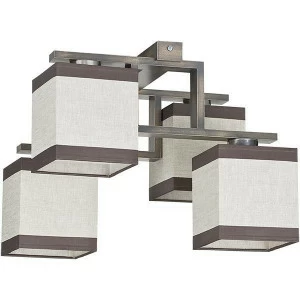 Потолочная люстра TK Lighting 409 Lea Gray 4 TK LIGHTING LEA 183486 Коричневый