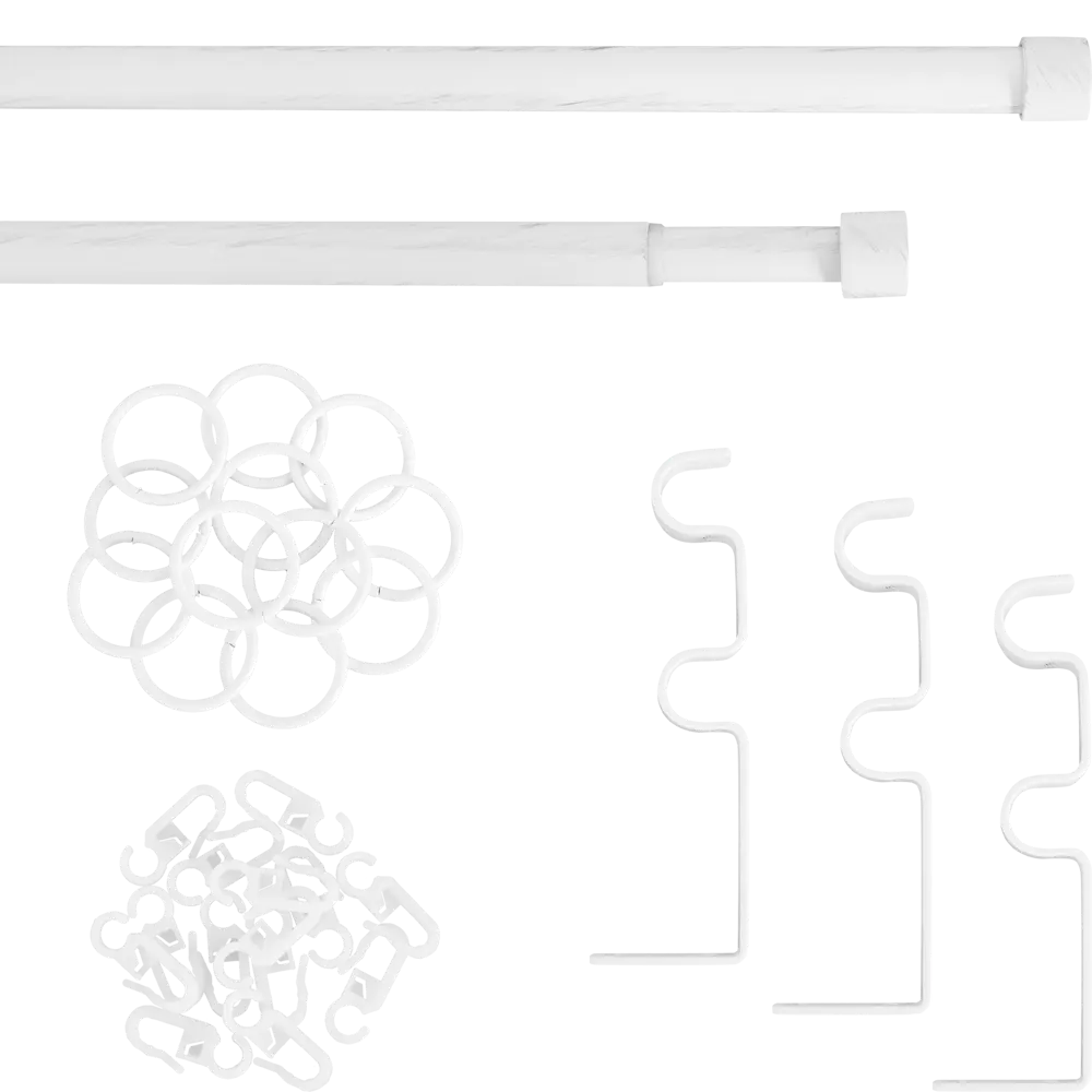 Карниз двухрядный раздвижной d19/16 мм заглушка 160-320 см цвет прованс ORBIS STLM-2125110 - Вид №1