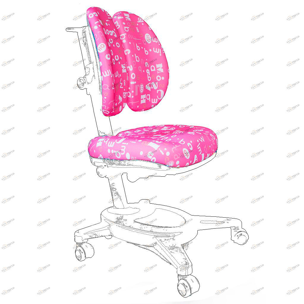 Чехол для кресла Y-115 розовый с буквами MEALUX  336216 Розовый Santreyd 
