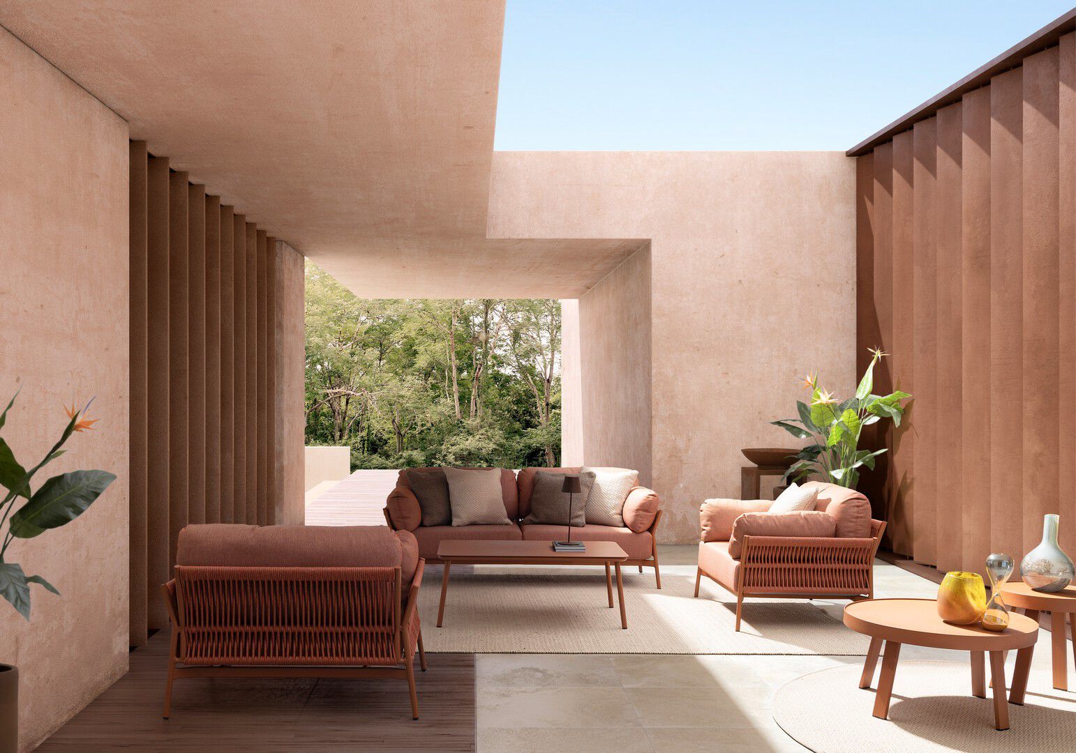 3-местный тканевый съемный садовый диван BIZZOTTO Pardis ARCH-00047873 - Вид №1