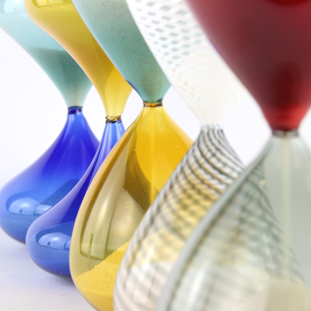 4436 ORIGINALMURANOGLASS Песочные часы - красные - муранское стекло OMG 9 см  - Вид №1