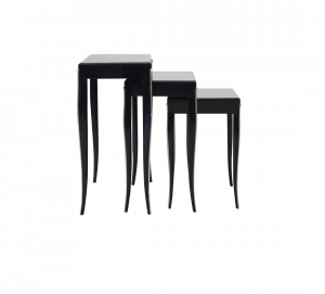 Gentry Home Туалетный столик Melrose из массива красного дерева  Black laquer - tiffany silver GH101194