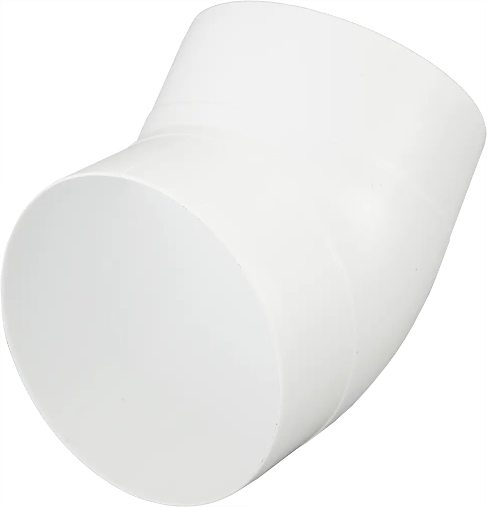 Колено пластиковое EQUATION для круглых воздуховодов 100 мм под 90° 83850454