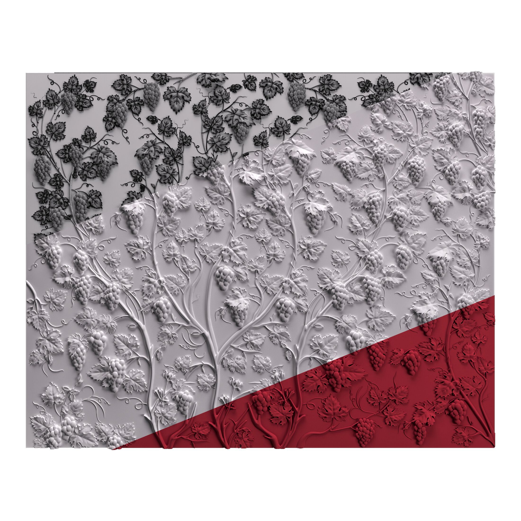 Трехмерная декоративная гипсовая панель WallDeco VINE ARCH-00115460 - Вид №1