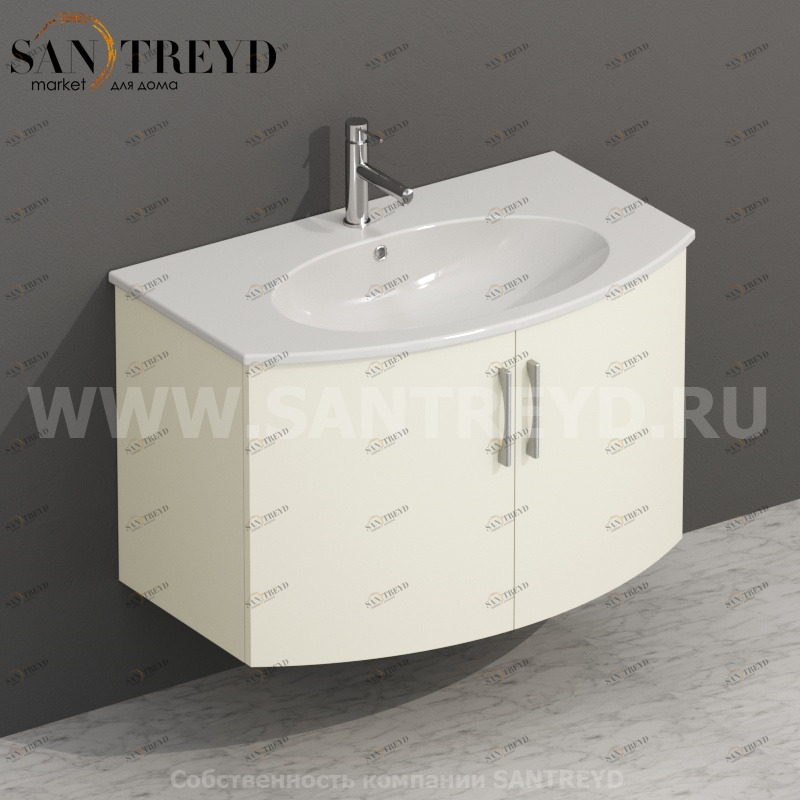 MDMA80Y017 Тумба с двумя створками 78 см бежевая Globo 4ALL Италия Ceramica Globo