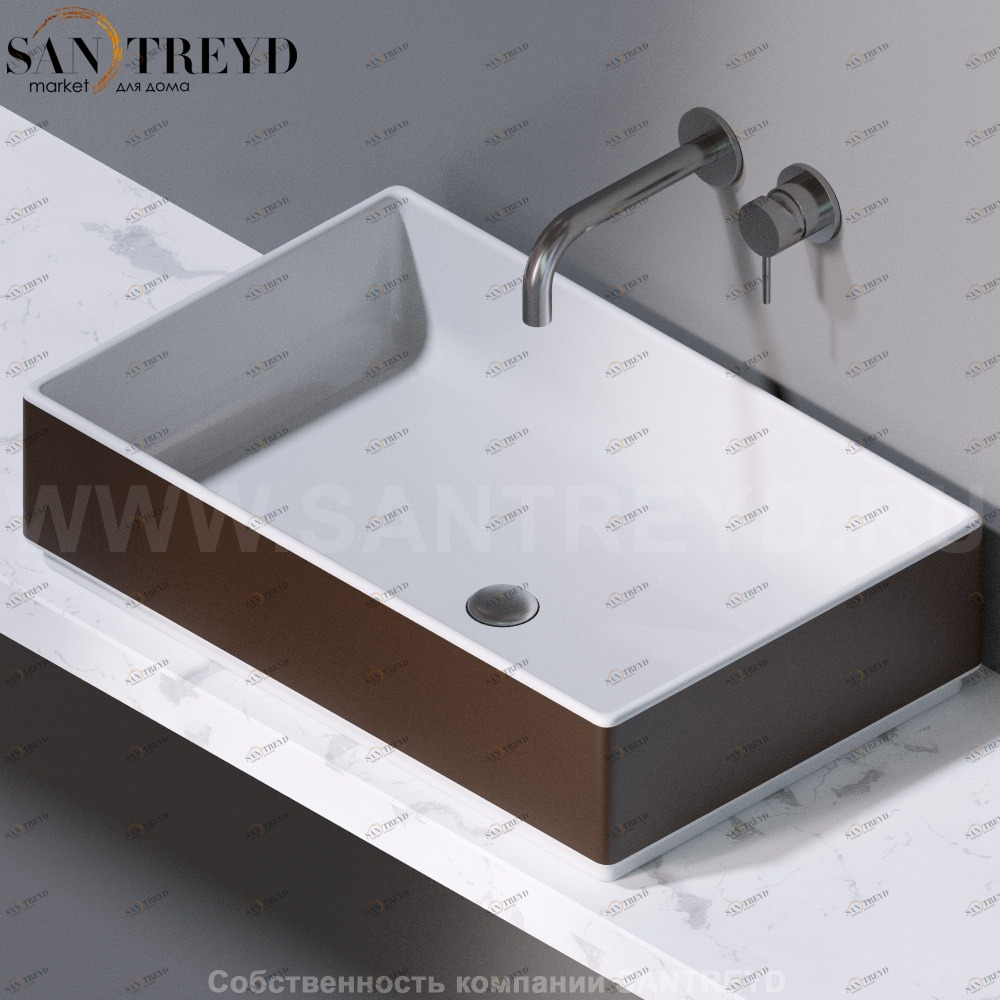 L620207 Накладная раковина на столешницу  прямоугольная A. e T. Italia Fly AeT ITALIA