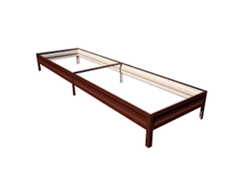 Грядка 1*3м, высота 20 см, цвет шоколадно-коричневый ГеоПластБорд GPBST-128