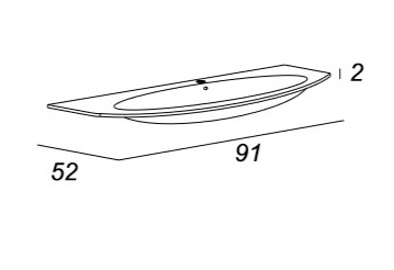 Мебель для ванной CEZARES EDEN 91 Rovere scuro Soft - Вид №5