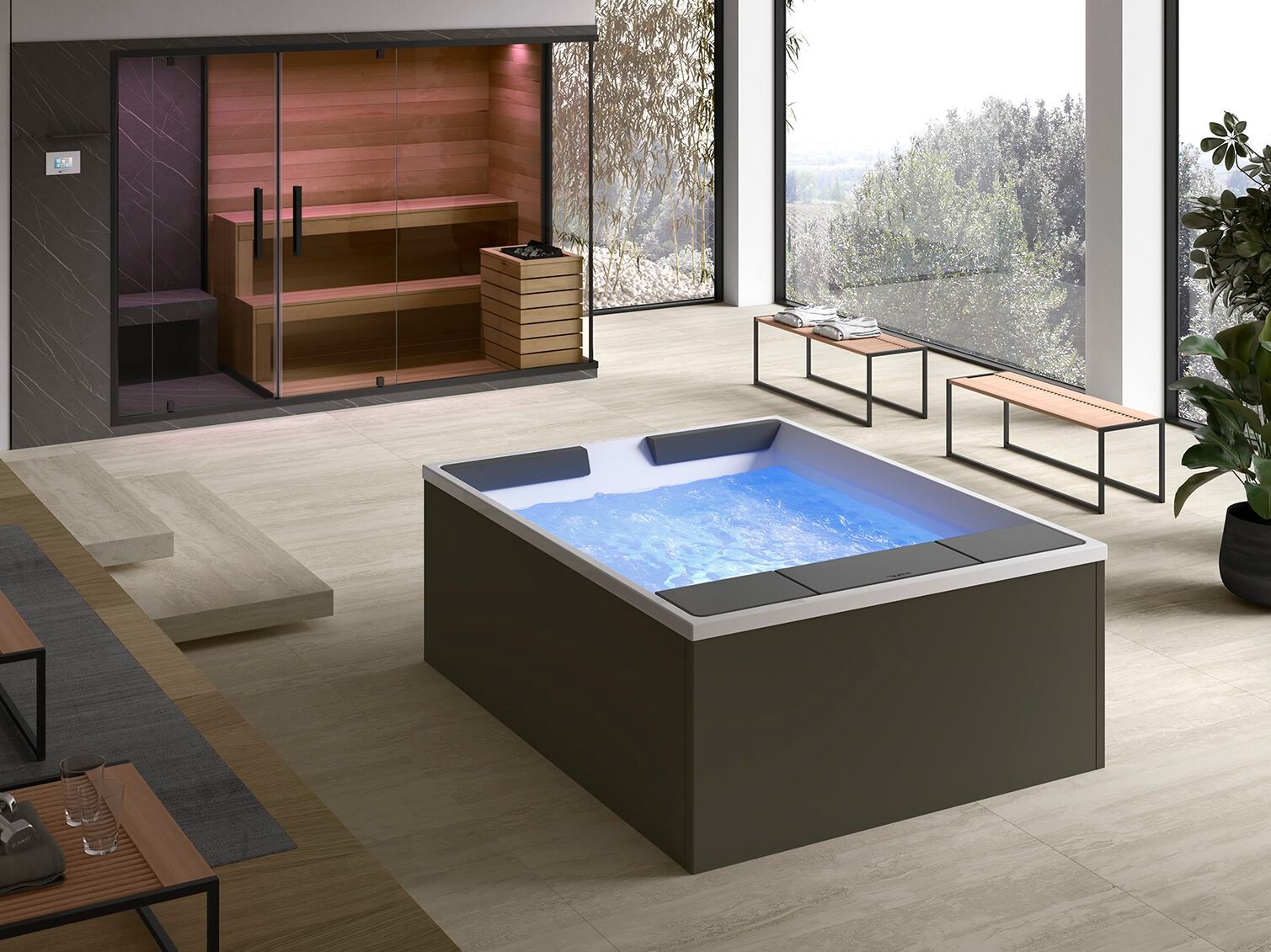 Надземный мини-бассейн с джакузи Gruppo Geromin ALTANA ARCH-00105588