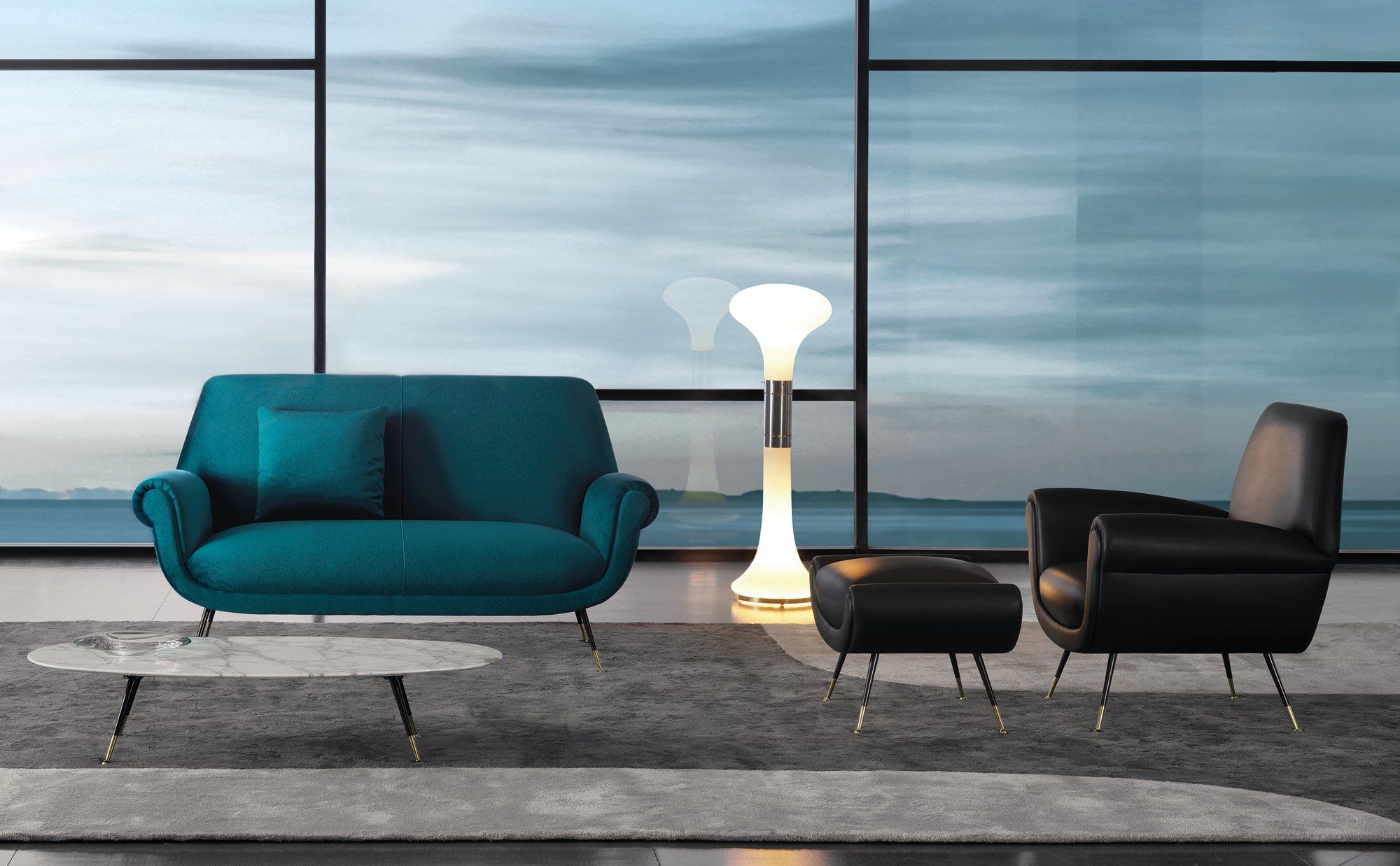 Изогнутый диван из ткани Minotti Albert &amp ARCH-00048168 - Вид №5