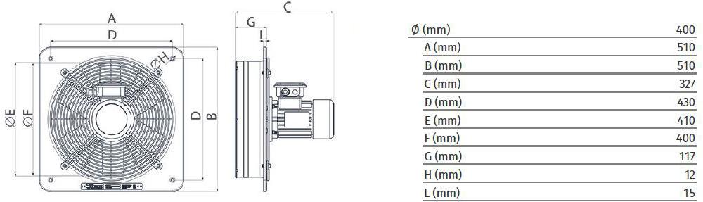 Vortice Осевой вентилятор для потенциально взрывоопасных сред E-atex 40314 - Вид №4