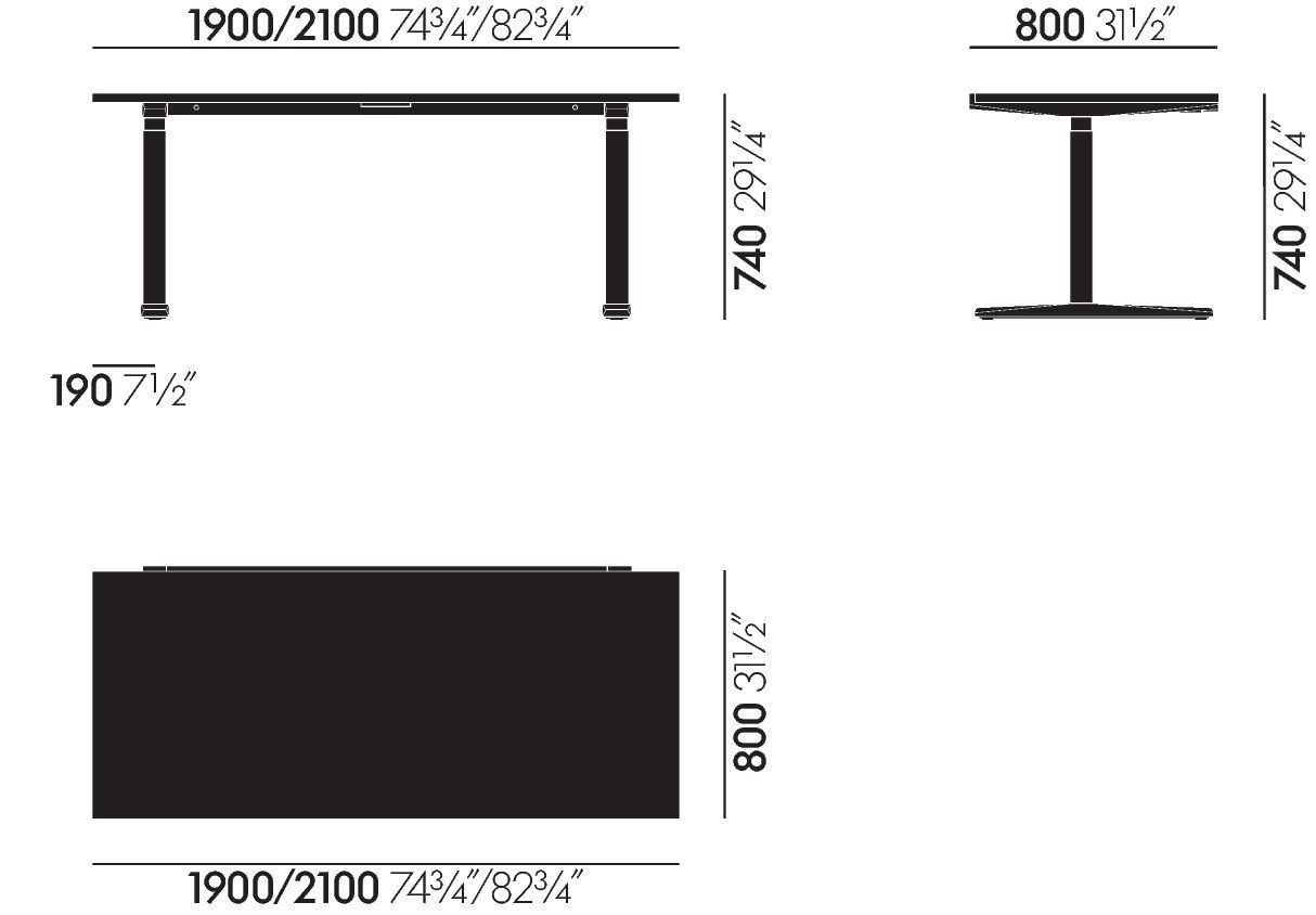 Множественный прямоугольный стол VITRA CDS ARCH-00096468 - Вид №101
