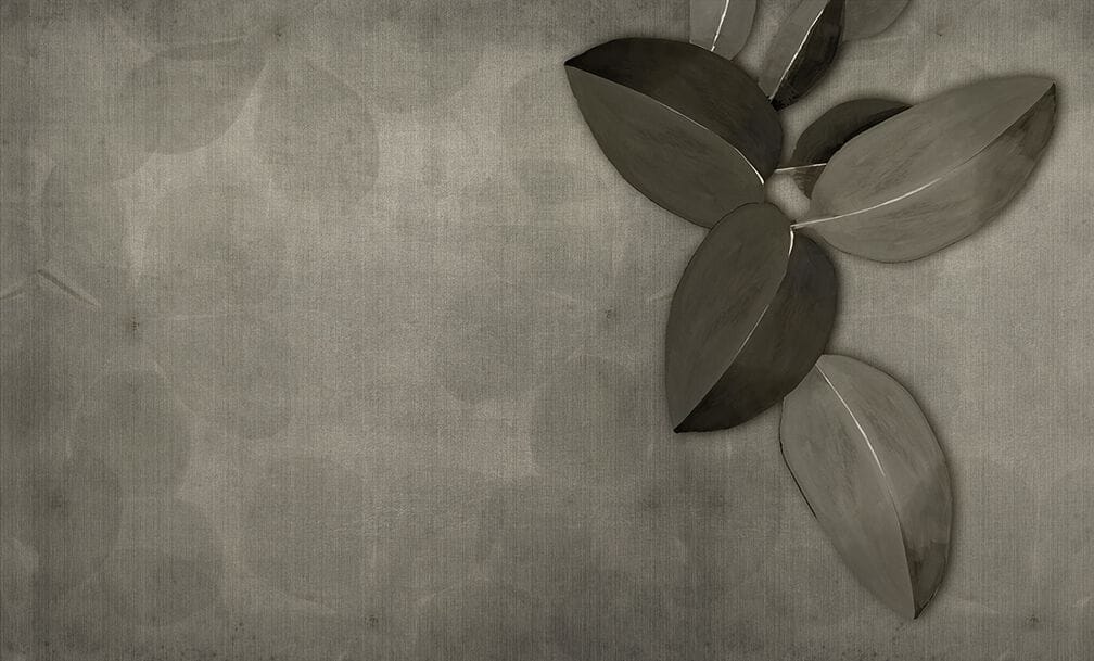 Обои с цветочными мотивами N.O.W. Edizioni CONCRETE / FICUS AUREA ARCH-00146339 - Вид №1