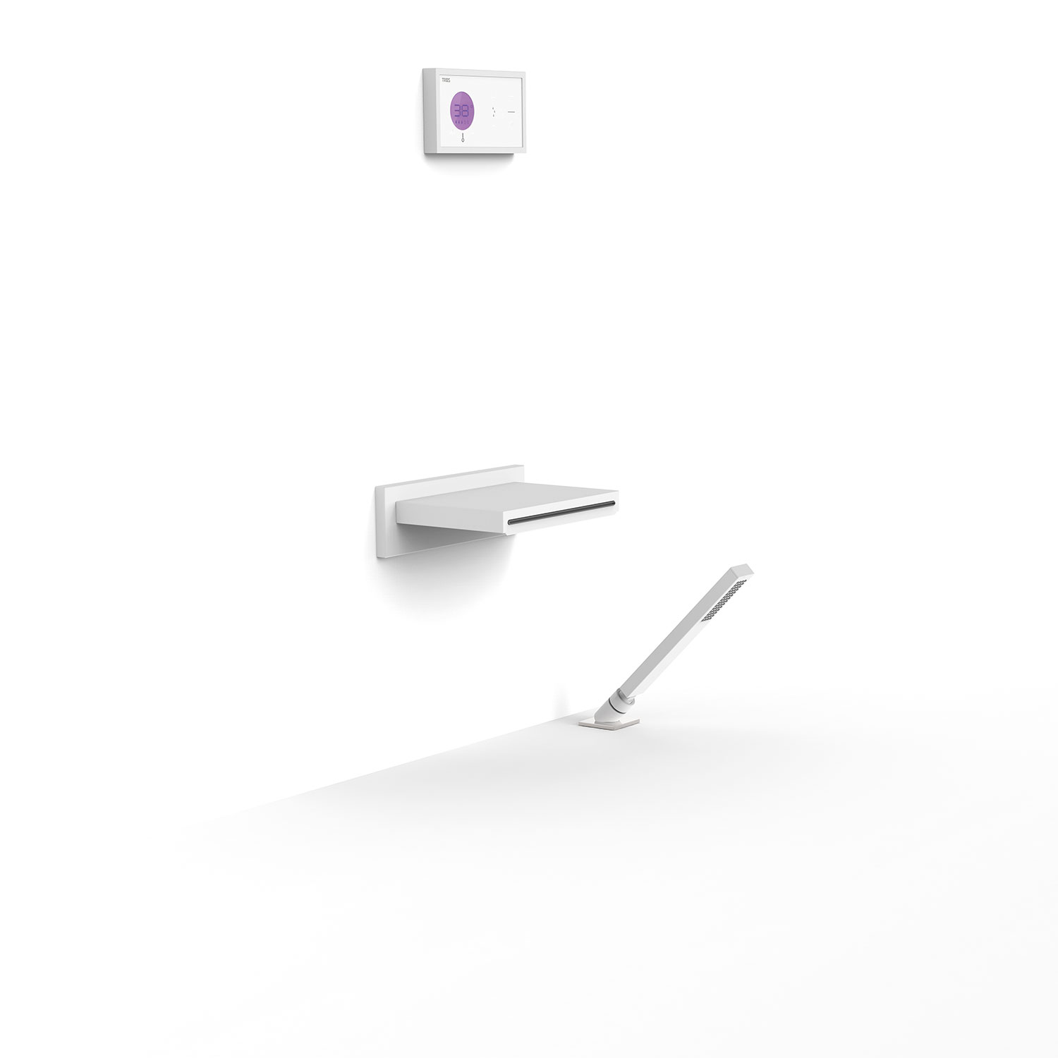 SHOWER TECHNOLOGY 2-ходовой встраиваемый электронный термостатический смеситель Shower Technology Blue Edition, набор для ванны и душа-09286570BM TRES Electronic