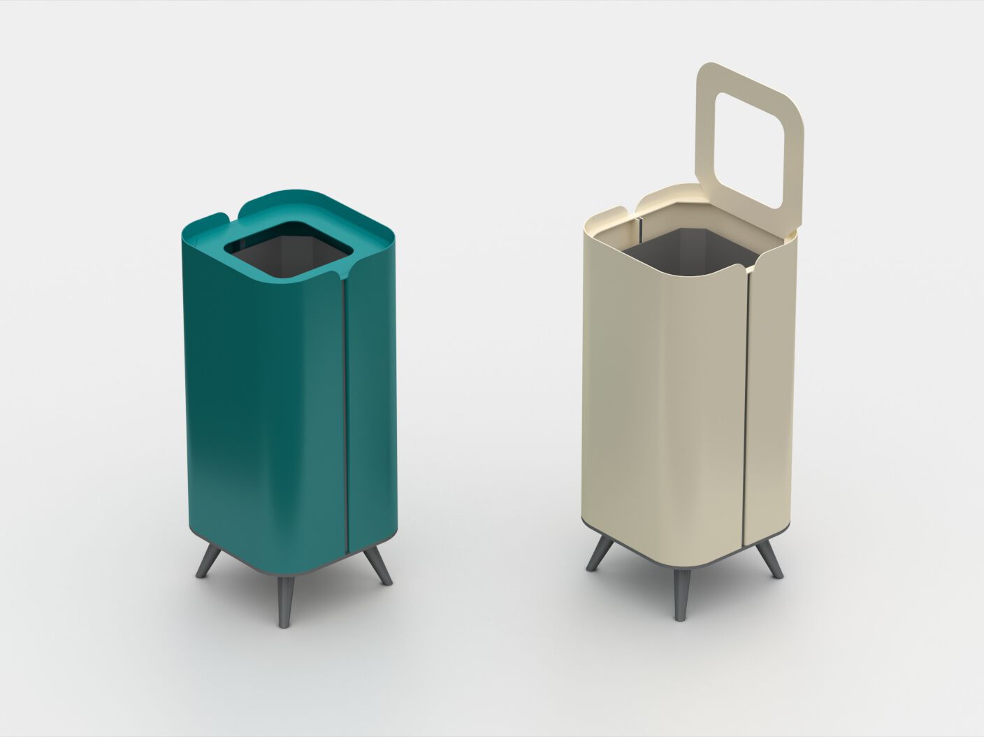 Оцинкованная стальная стойка для мусора Viscio Urban Design ретро ARCH-00065351 - Вид №1