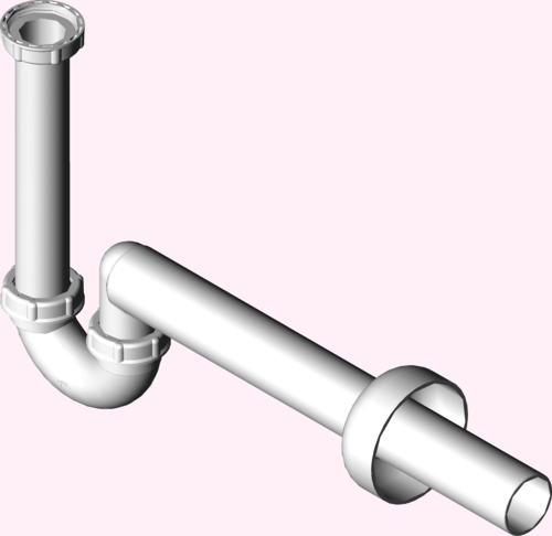 Канализационная арматура  Сифоны для умывальников и биде  Трапы для биде VIEGA 406 486 Модель 5536  - Вид №4