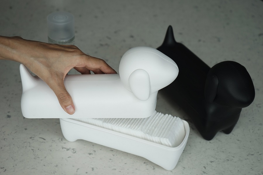 QL10291-WH Коробка для мелочей dacholder, белая Qualy  - Вид №6