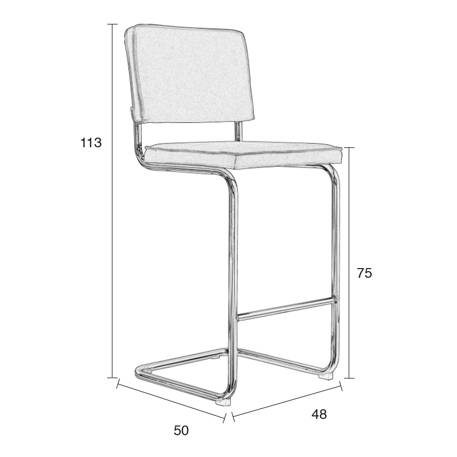 Стул барный Ridge Vintage черный Zuiver 1500028 - Вид №8