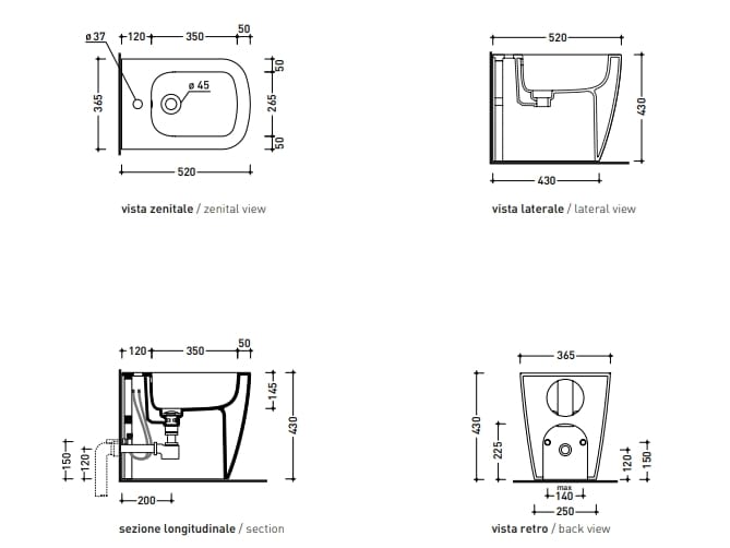 Керамические биде Ceramica Flaminia Play ARCH-00137144 - Вид №11