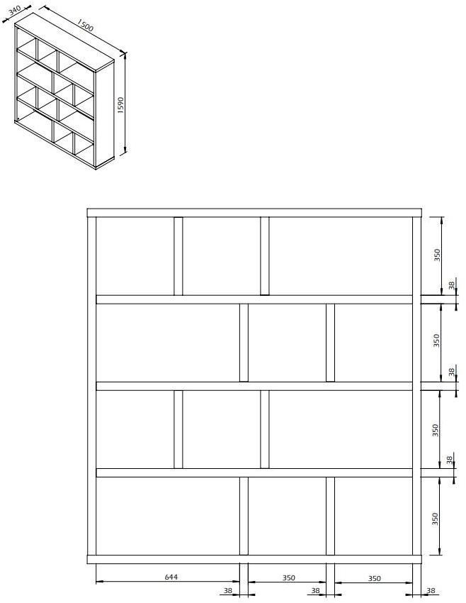 TemaHome Самонесущая открытая полка Berlin sun-id-1497679 - Вид №39