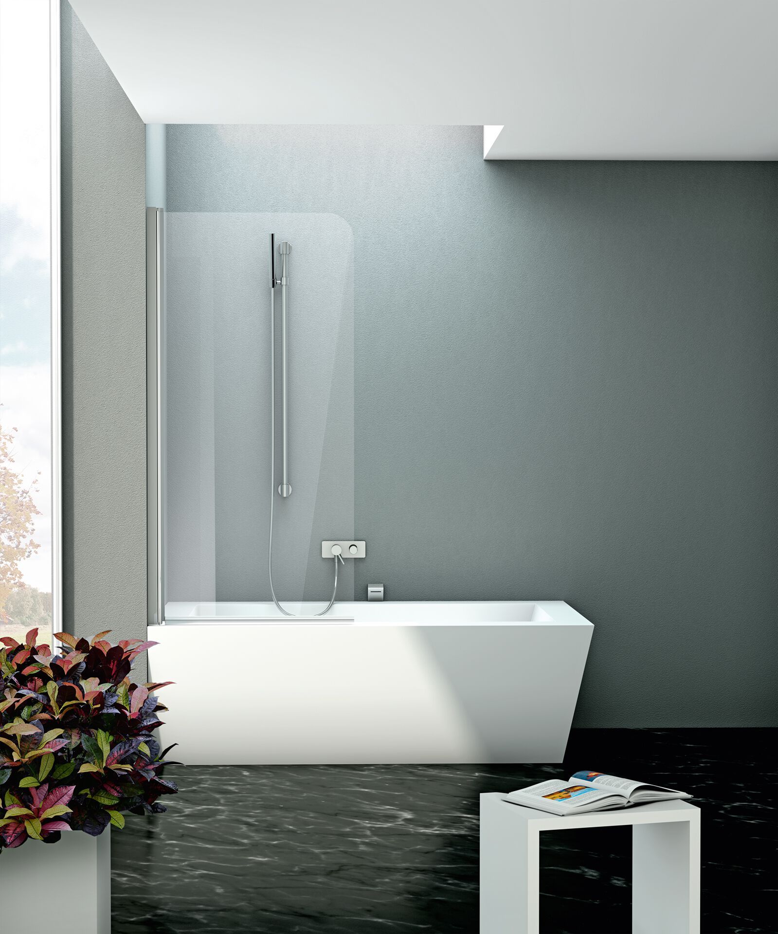 Алюминиевая и стеклянная распашная стена для ванны CSA Box Doccia CAMILLA ARCH-00042753 - Вид №1