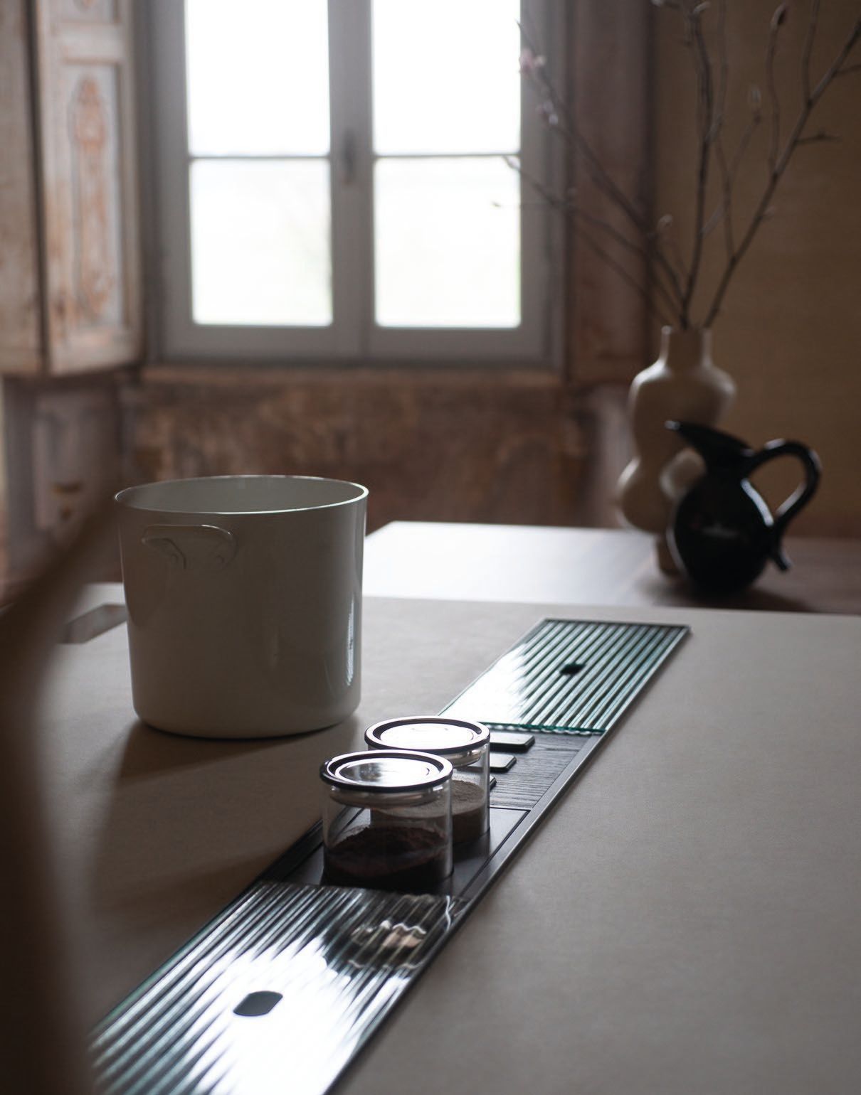 Кухня деревянная отделка инкрустация и остров инкрустация лаком Cesar ARCH-00007243 - Вид №6