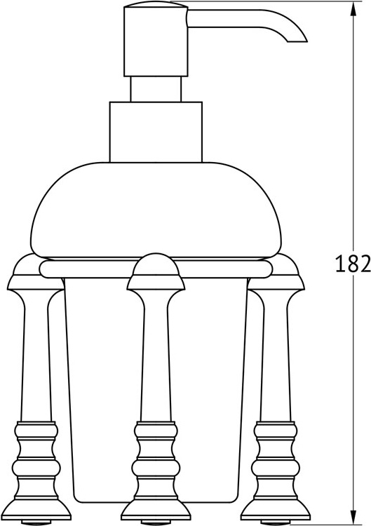 STI 529 Держатель дозатора жидкого мыла настольный 3SC STILMAR ANTIQUE BRONZE Treesseci 3SC - Вид №1