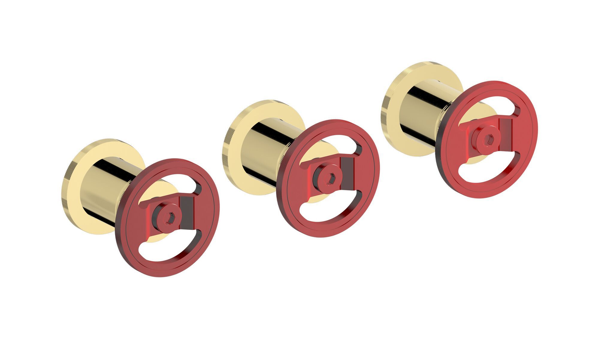 Встраиваемый смеситель для душа с 3 отверстиями и переключателем IB Bold ARCH-00029546 - Вид №9