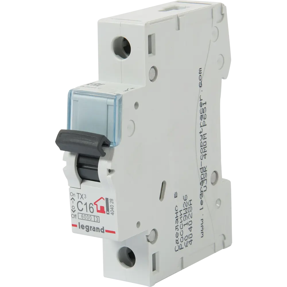 Автоматический выключатель Legrand TX3 1P C16 А 6 кА 10304470 STLM-2157628 