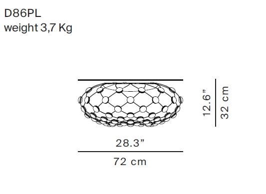 Светодиодный потолочный светильник из поликарбоната и стали LUCEPLAN сетка ARCH-00105147 - Вид №3