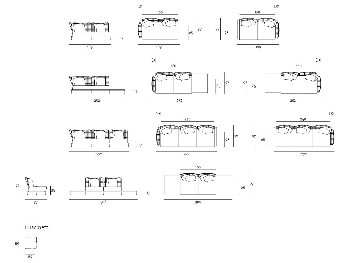 Модульный тканевый диван Living Divani Balestro 24 ARCH-00142688 - Вид №15