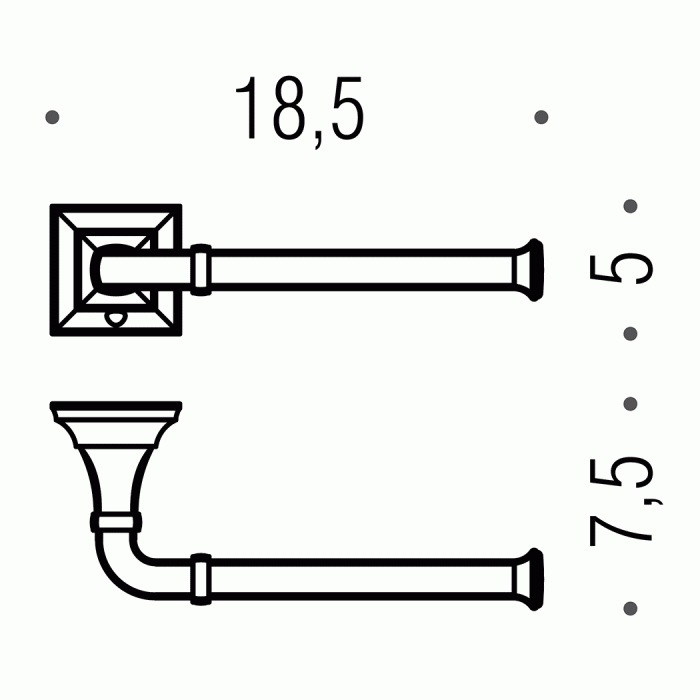 B3208 DX Держатель туалетной бумаги (хром) COLOMBO PORTOFINO Colombo Design - Вид №2