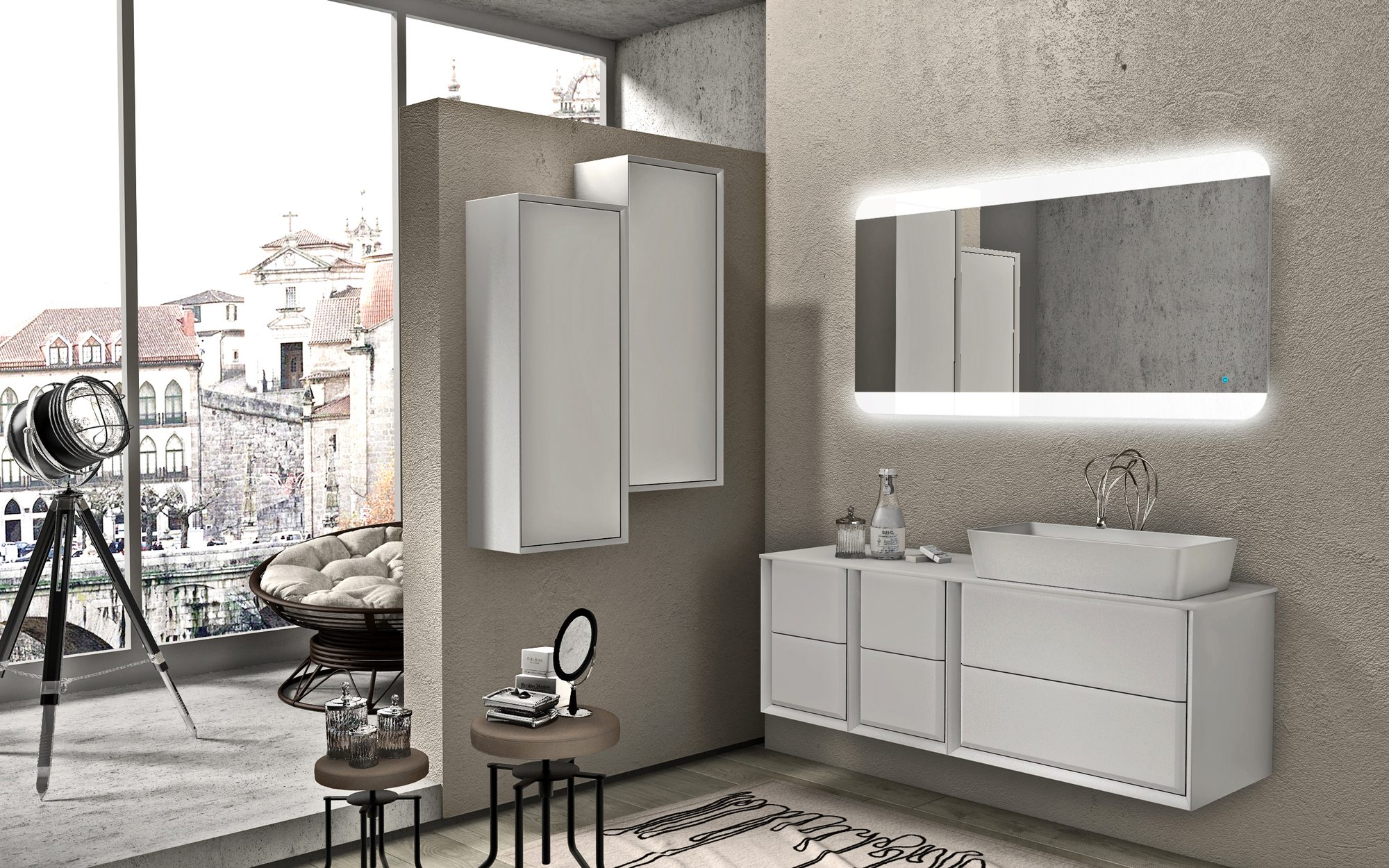 Мебель для ванной CEZARES BELLAGIO 140 Bianco Opaco - Вид №5