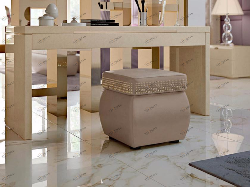 Turri Квадратный кожаный пуф с обивкой Stardust sun-id-1418083