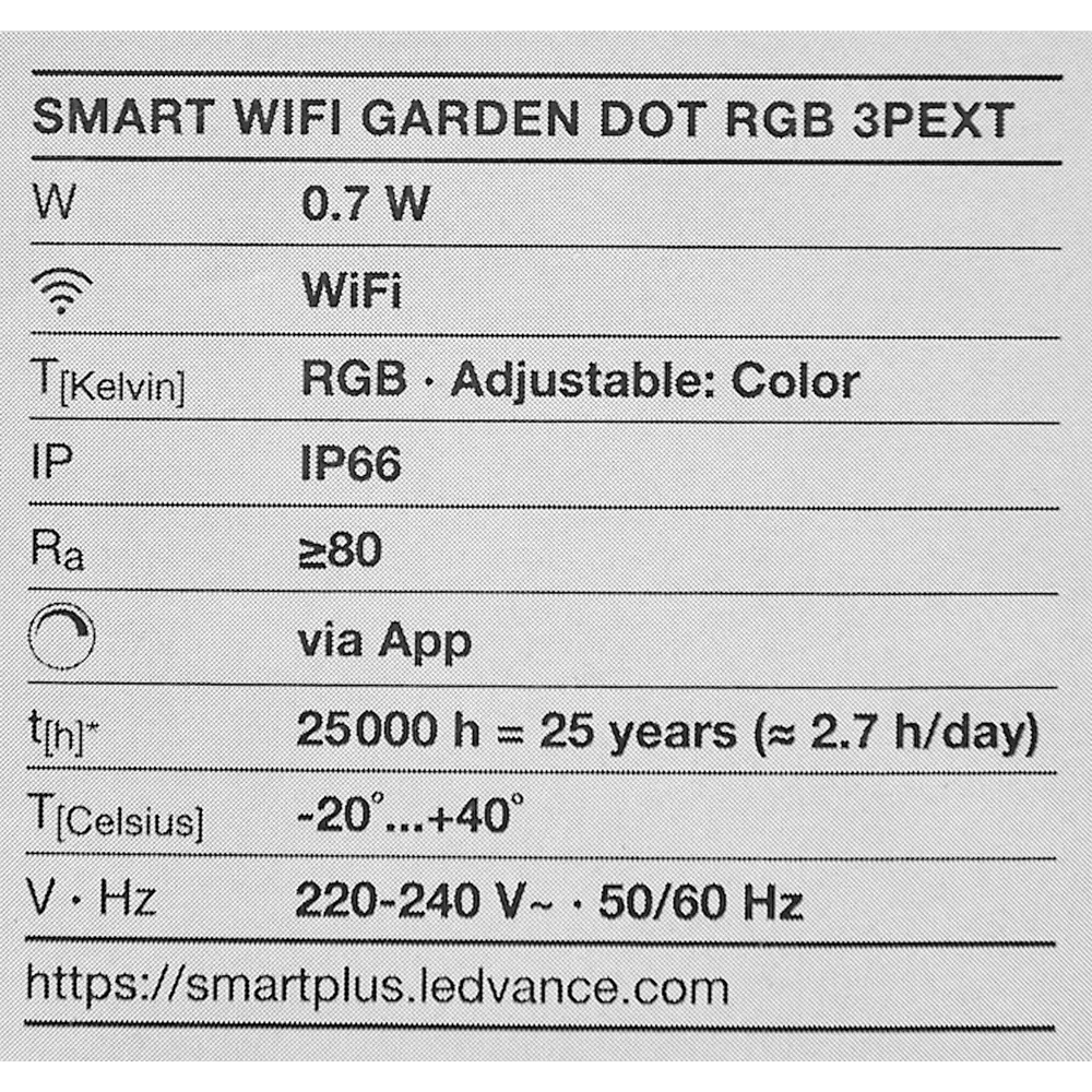 Садовый светильник ночник 3PEXT RGB 0.7 Вт 110 Лм IP65 89139635 STLM-2162314 LEDVANCE  - Вид №10