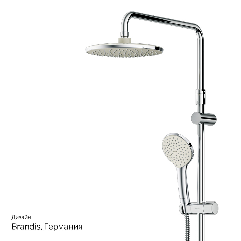 F0785C900 душ.системанабор:см-ль д/ванны/душаверхний душ d220 мм ручной душ 110 мм 1 функц AM.PM Sunny - Вид №14