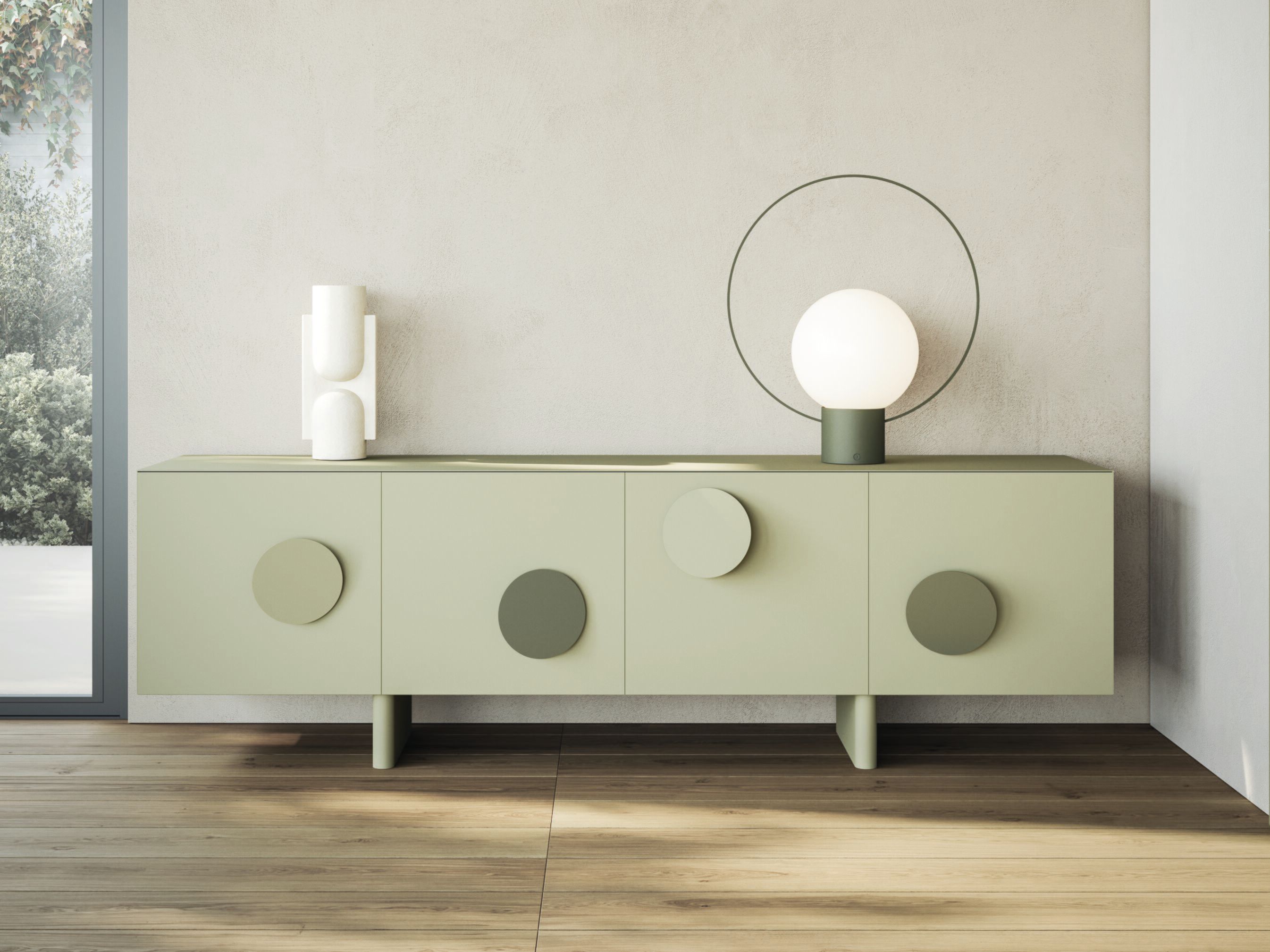 Окрашенный металлический шкаф с распашными дверями Ronda Design ZEA ARCH-00122222 - Вид №2