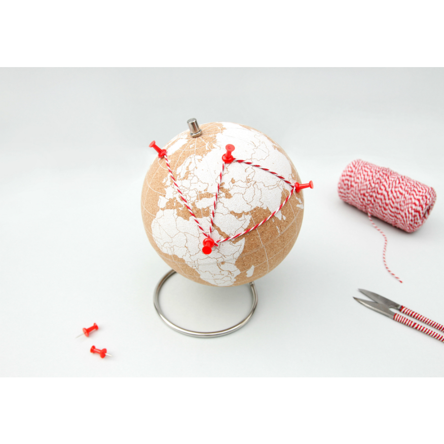 Глобус Cork Globe, белый, Ø14 см SUCK UK SKCORKGLOBE6 - Вид №5