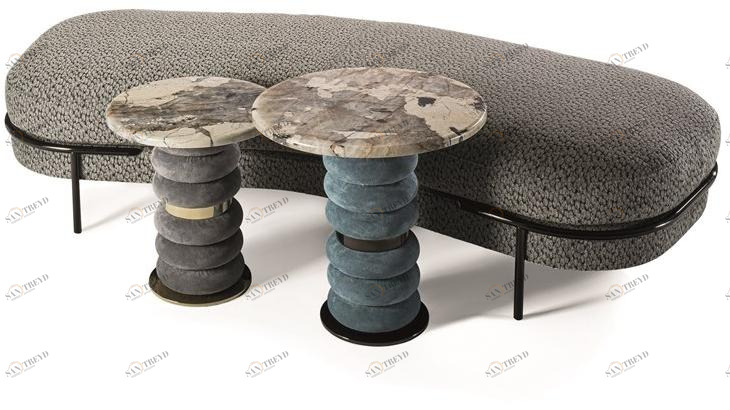 Longhi Мягкая скамья из ткани Loveluxe 2020 – sartoria collection X 441