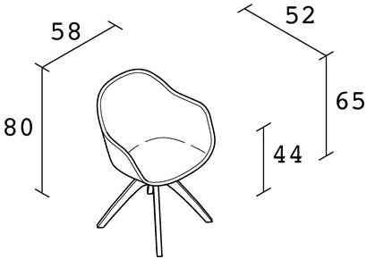 Alias Кожаное кресло с подлокотниками New lady 07f - Вид №3