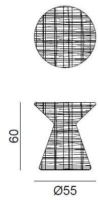 Gervasoni Табурет из ротанга / журнальный столик Bell + bolla + corallo sun-id-1480056 - Вид №6