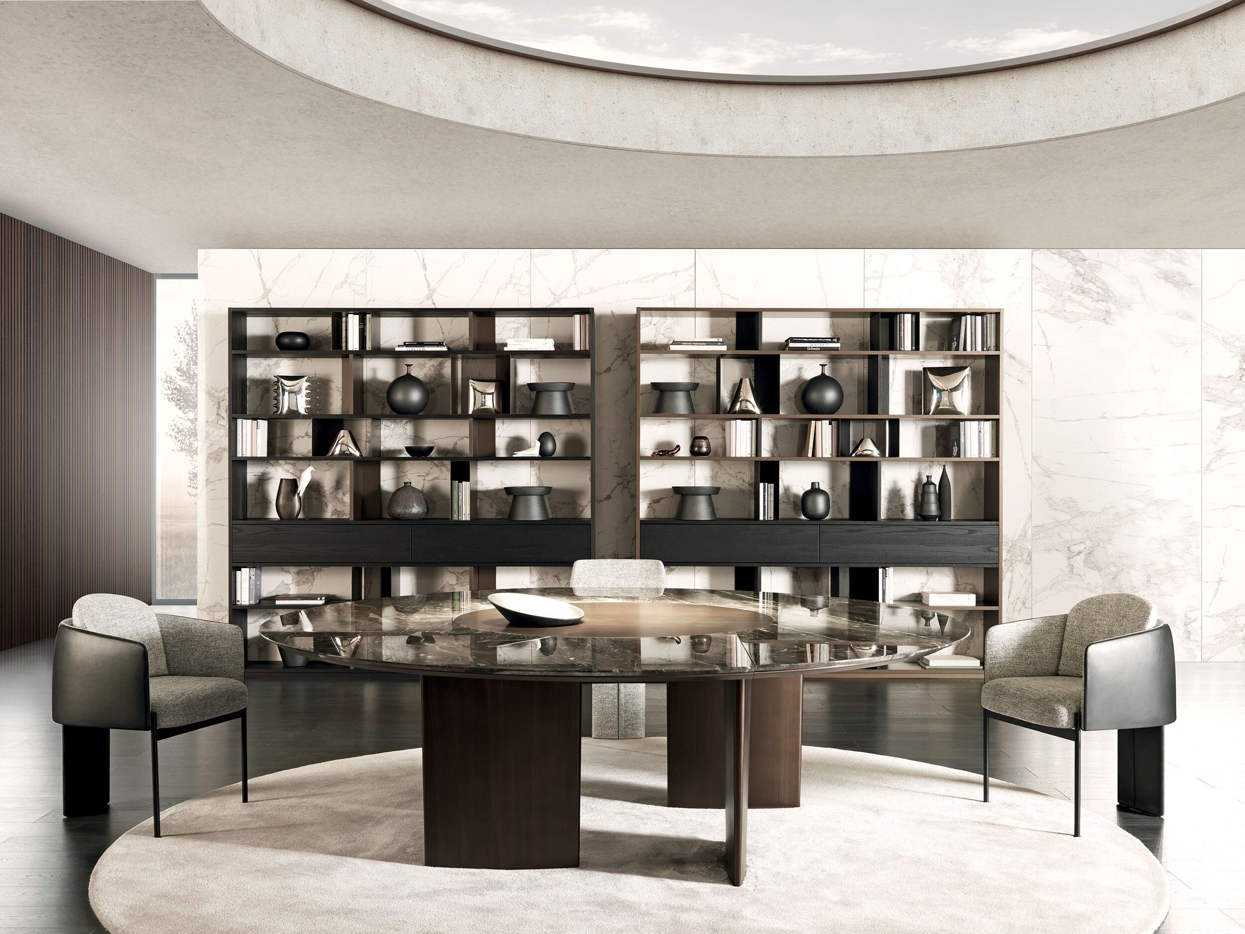 Круглый мраморный стол с Lazy Susan MisuraEmme ALA NEW ARCH-00120208 - Вид №5