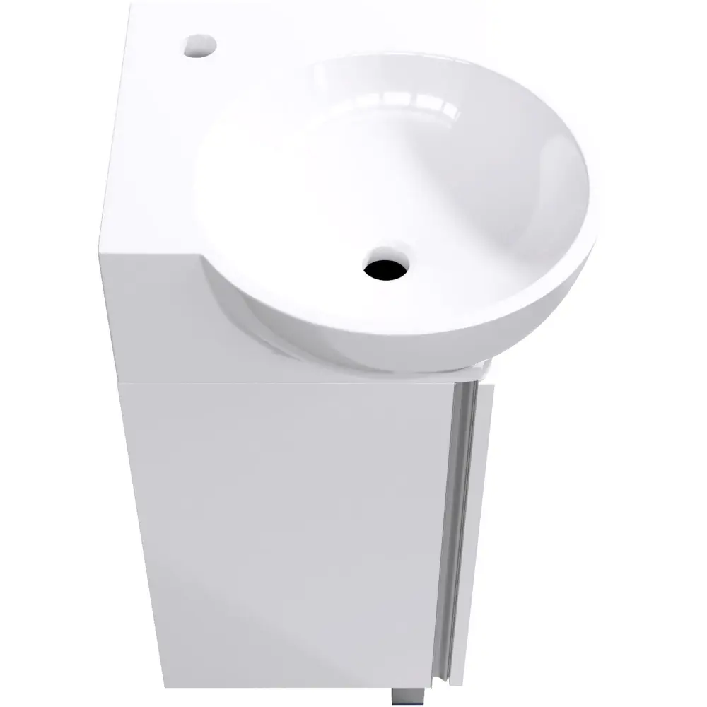 Угловая тумба AQWELLA Тео 45 для компактной ванной комнаты 18533471 STLM-0011141