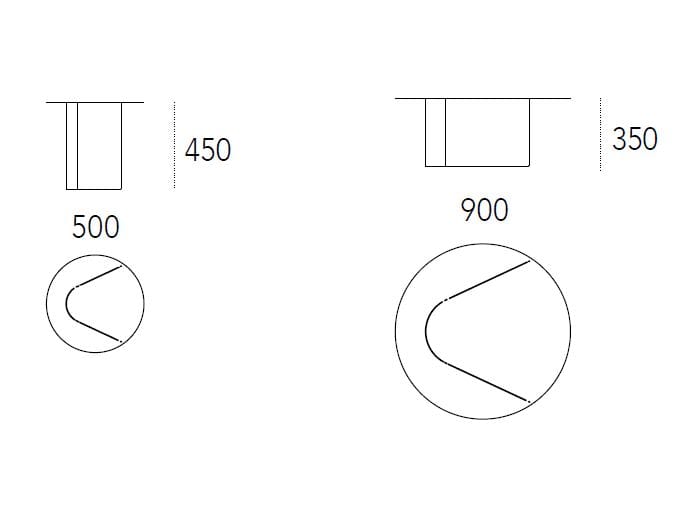 Окрашенный металлический круглый журнальный столик Ronda Design DOMUS ARCH-00049819 - Вид №5