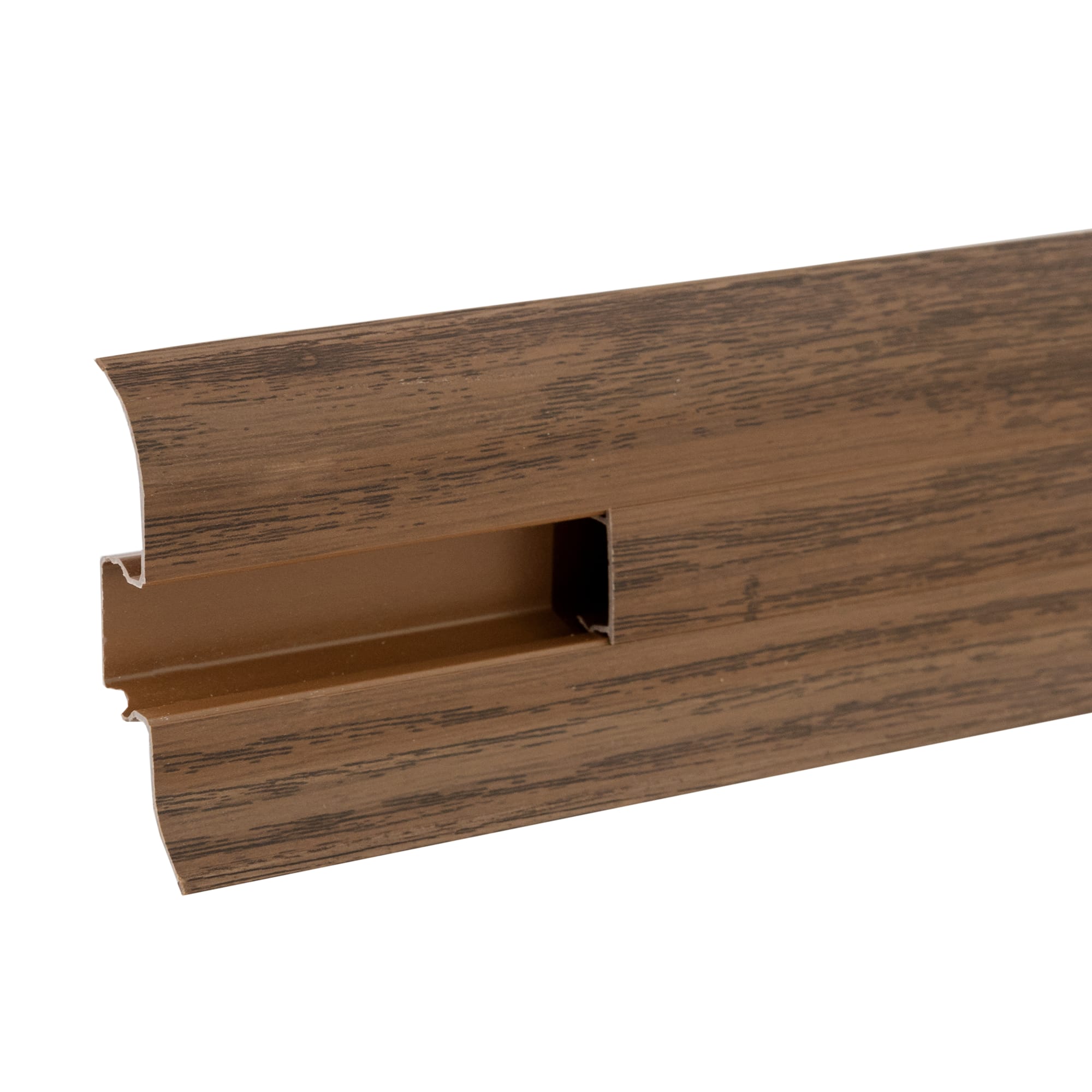 82557130 Плинтус напольный ПВХ «Орех миланский» высота 62 мм, длина 2.5 м Santreyd 